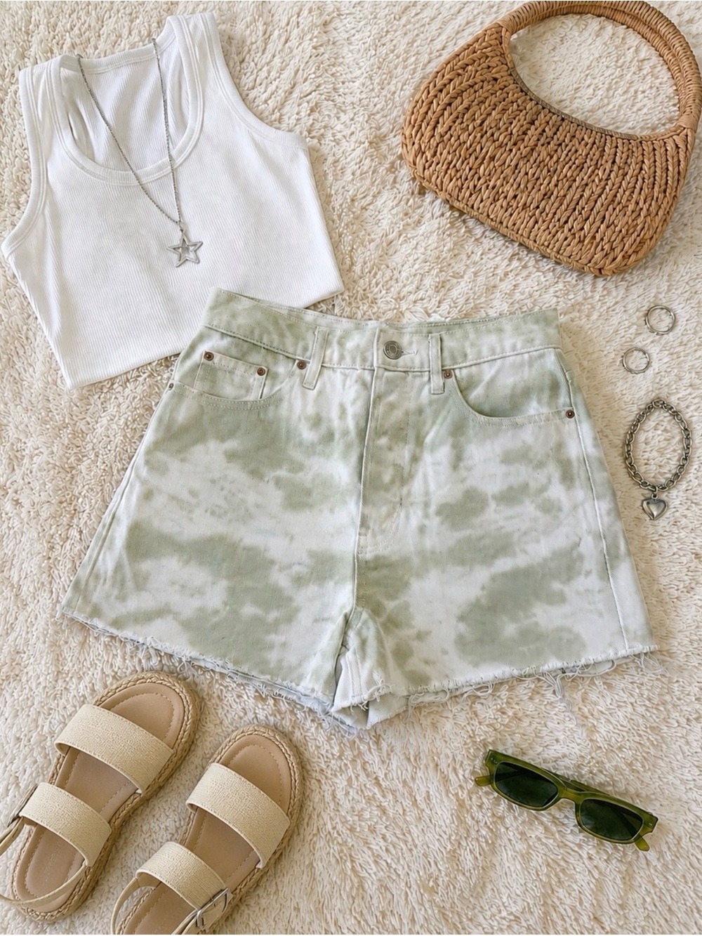 Ultra High Rise Vintage Denim Shorts